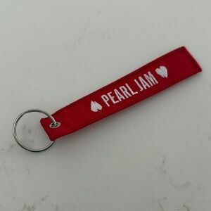 Pearl Jam Red Embroidered Keychain - Remove for quick escape